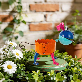 Oak and Lore wiggle-head dog statue adds playful motion to outdoor spaces.