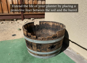 OAKENZ flex-fit liner inside a wine barrel.