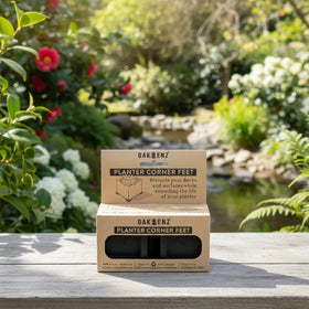 OAKENZ planter feet elevate planters to protect decks