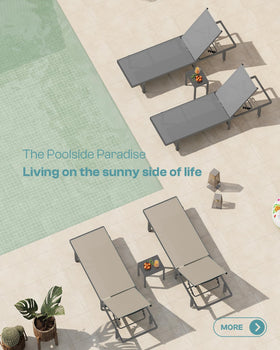 Oasbira Chaise Lounge supports up to 400 lbs for stable relaxation