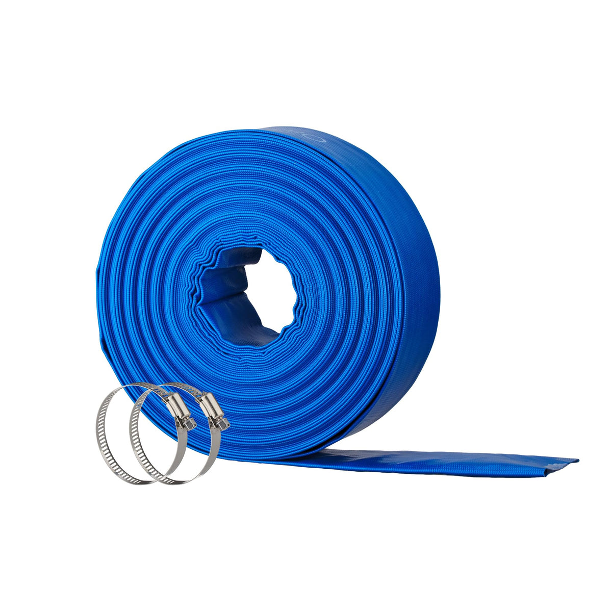 OasisTrim backwash hose coiled for compact storage and quick deployment