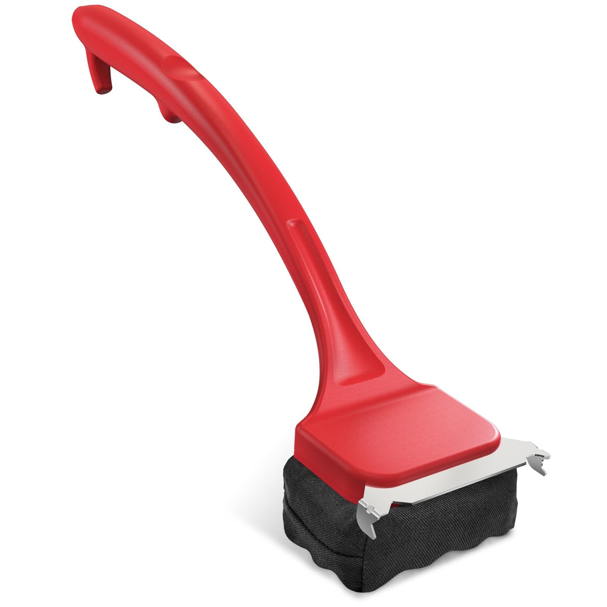 OATISLIFE bristle-free grill brush visual, shows safe cleaning without metal bristles for healthier grilling.