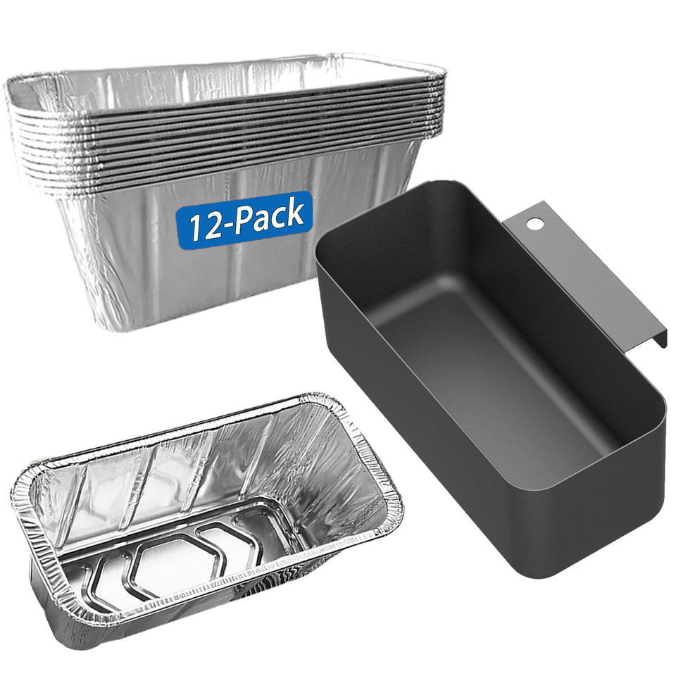 OATISLIFE grease cup with 12-pack liners for quick cleanup on Blackstone grills.