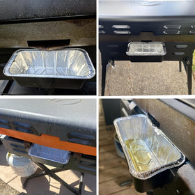 Grease catcher and liners set for efficient grease management and versatility.