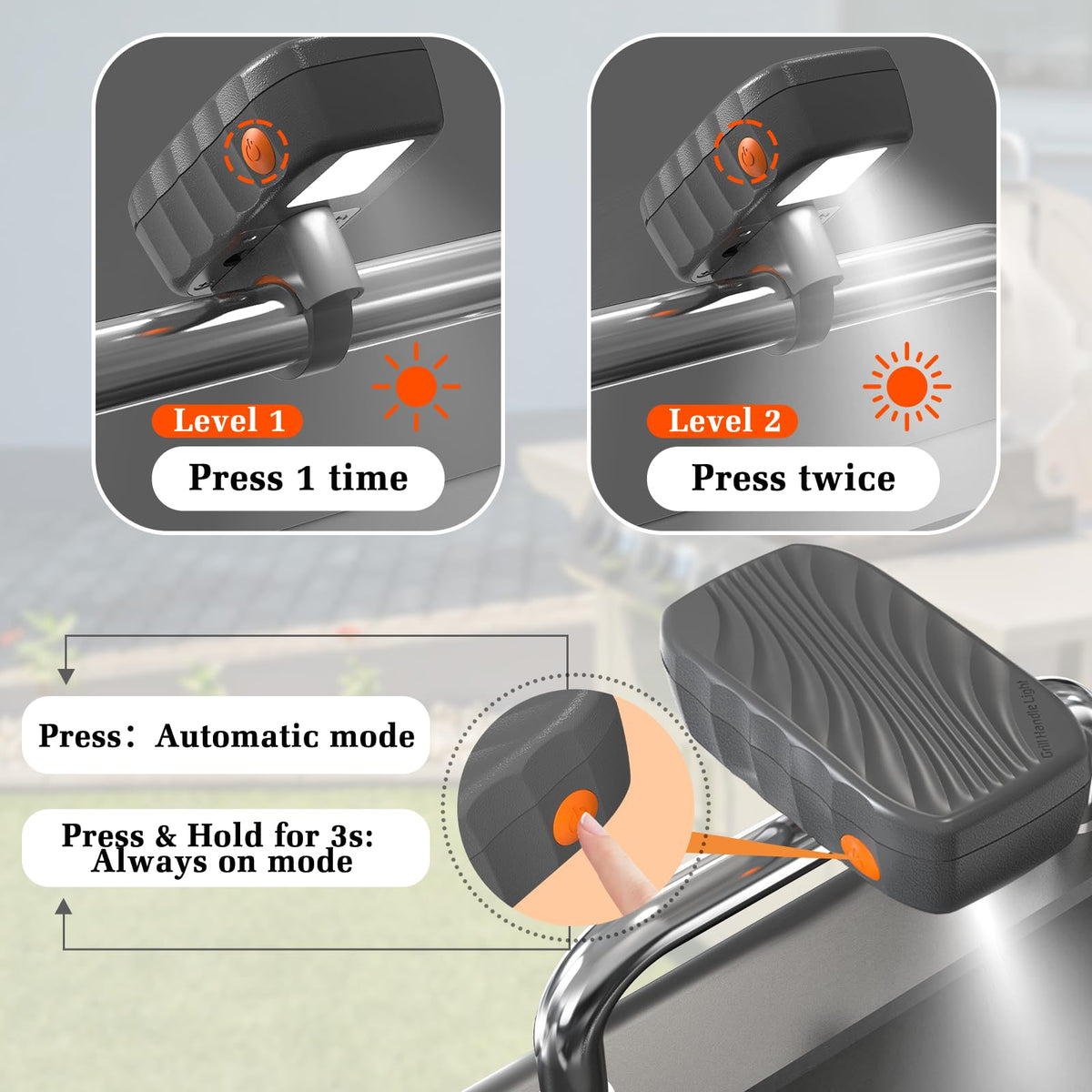 OATISLIFE rain- and heat-resistant grill light designed for outdoor grilling longevity.