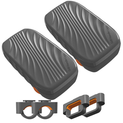 OATISLIFE two-pack grill lights with round and square mounts for Blackstone and Weber compatibility.
