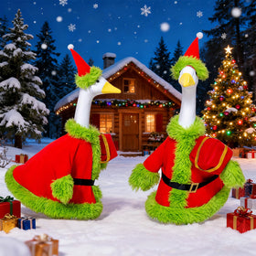Obasurr outdoor goose decor setup for easy seasonal decorating