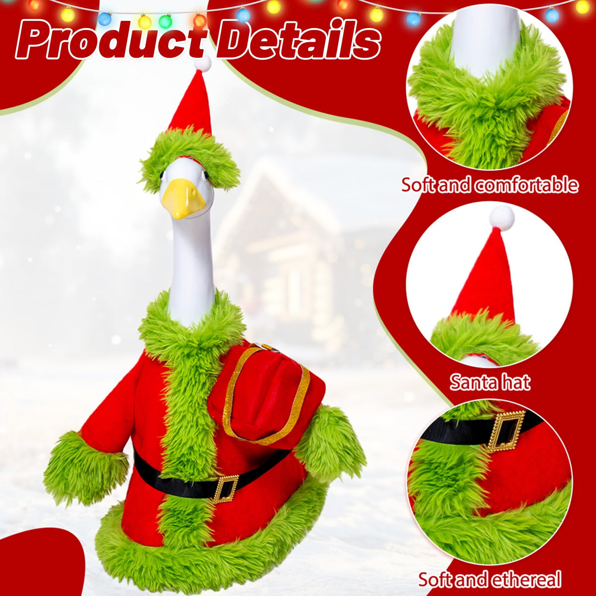 Obasurr weatherproof polyester close-up highlights durable holiday fabric and vibrant color