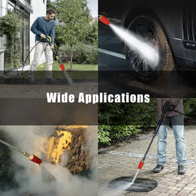 Obida driveway cleaning scene shows tough stain removal potential.