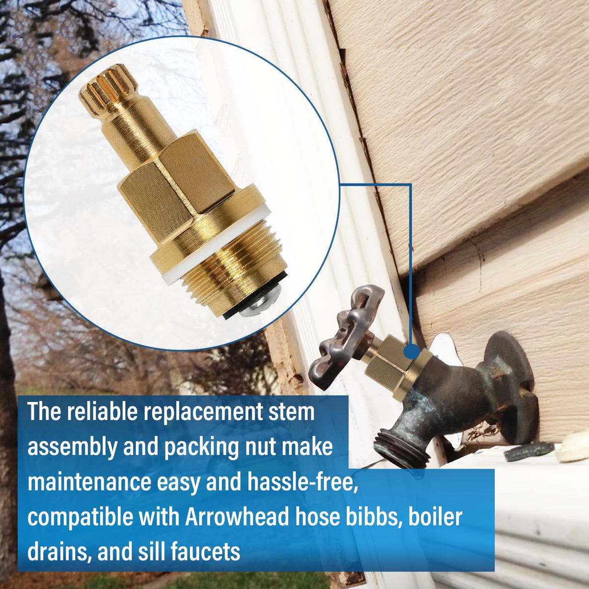 Obida PK1100 packing nut, compact component ensuring leak-free performance during service