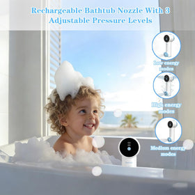 OBMAO bath jet adjustable-nozzle redirects water for targeted relief.