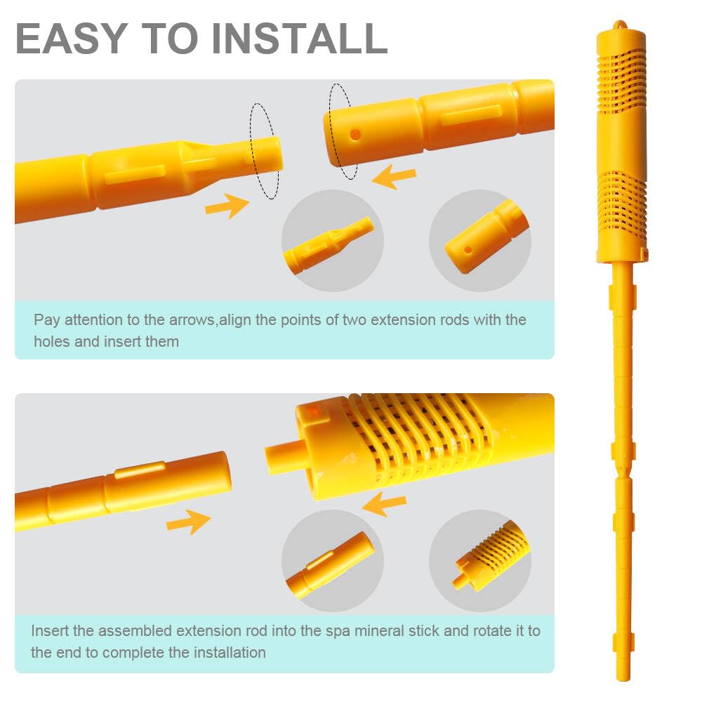 OBMAO spa mineral sticks help keep pool and hot tub water clearer.