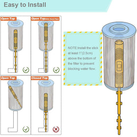 OBMAO spa mineral sticks universal fit work with most hot tub filters.