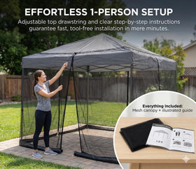 OBMESHOW universal-fit design covers multiple outdoor umbrella setups.