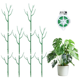 Obralitic stackable stake assembly offers scalable vertical support for climbing plants.