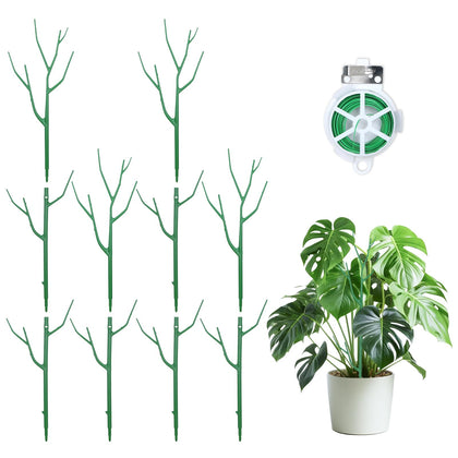 Obralitic stackable stake assembly offers scalable vertical support for climbing plants.