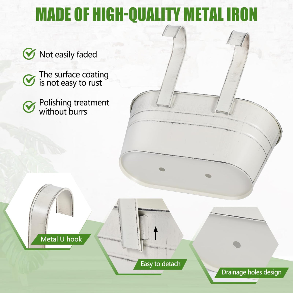 OBTANIM drainage holes support healthy moisture balance for plants.