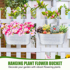 OBTANIM durable iron planter with drainage holes promotes moisture balance.