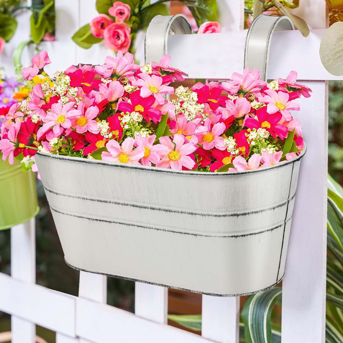 OBTANIM multipurpose hanging planter suited for rails, fences, walls both indoors and outdoors.
