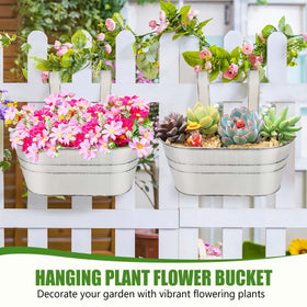 OBTANIM railing planter with compact top dimensions fit tight spaces.
