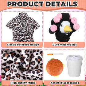 OBUSATT Curler hat prop complements the old lady goose costume for playful porch charm.
