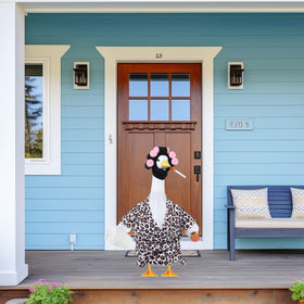 OBUSATT Outdoor yard decor goose outfit suitable for seasonal gatherings.