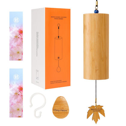OcarinaWind bamboo wind chime outdoor deep tone enhances garden tranquility