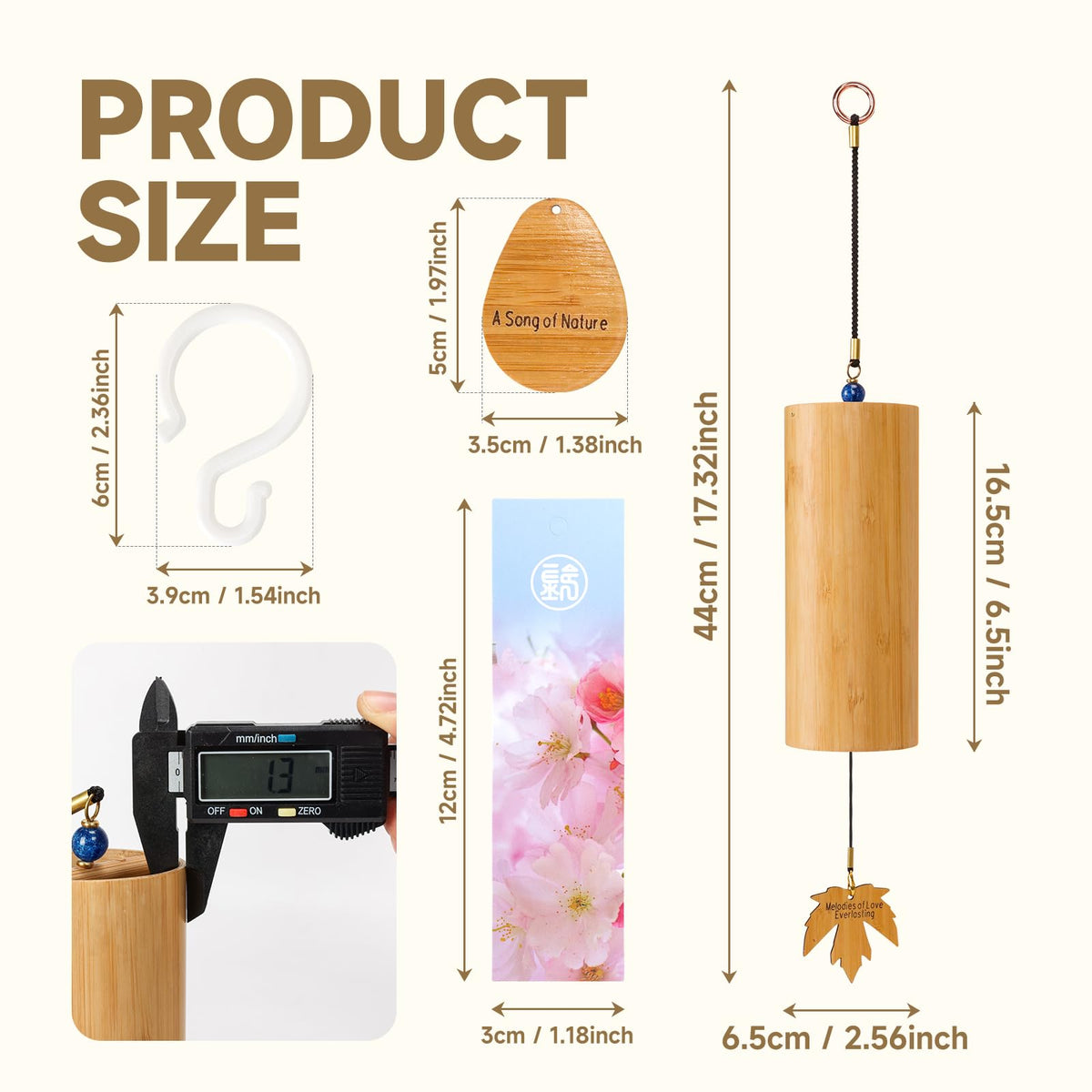 OcarinaWind handcrafted bamboo wind chime adds rustic charm to patios
