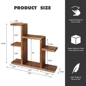 OcBuct plant stand on windowsill, organized display for plants and decor