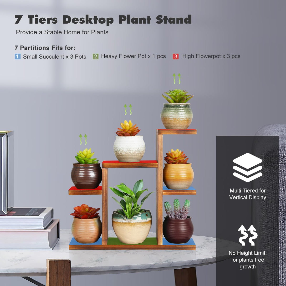 OcBuct window sill plant rack, detailed view of multi-tier arrangement