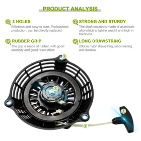 OCEAIR GC130–GC160 compatible recoil starter assembly.