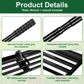 Ocean Ice anti-flipping smooth edge protects turf while raking.