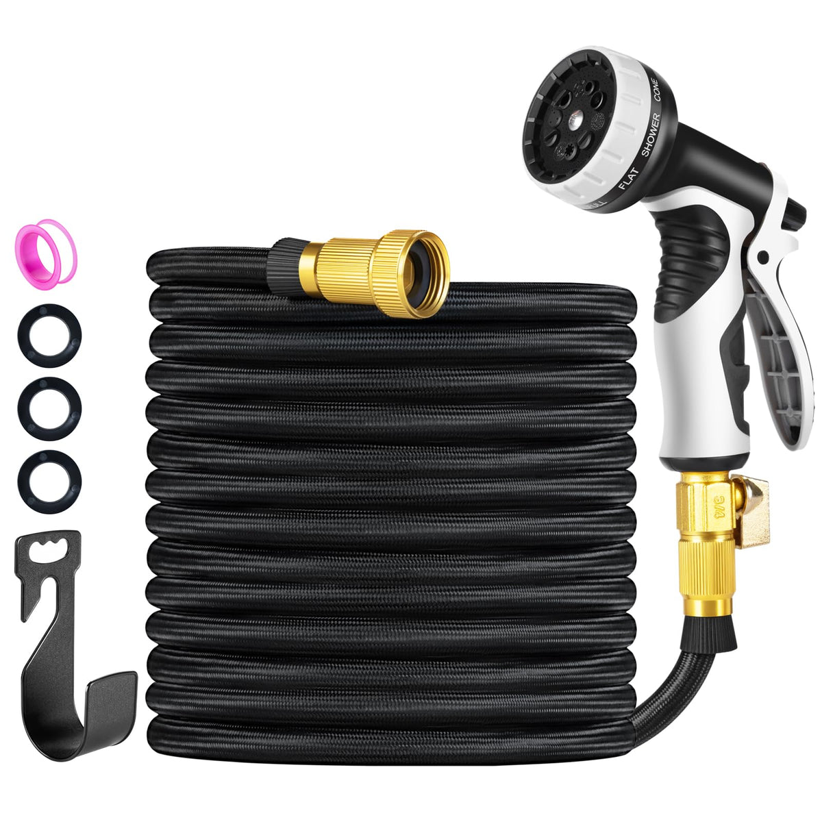 Ocean Ice 25 ft garden hose with steady flow for reliable watering and cleaning.