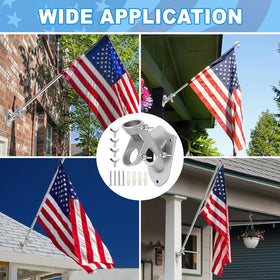 Ocean Ice outdoor flag pole holder resists wind and corrosion.