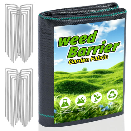 Ocean Ice weed barrier fabric 3ft x 50ft laid over soil for weed control