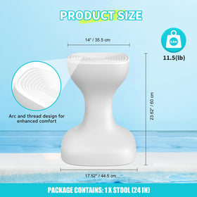 OceanaFlow all-weather pool stool resists chlorine and sun exposure