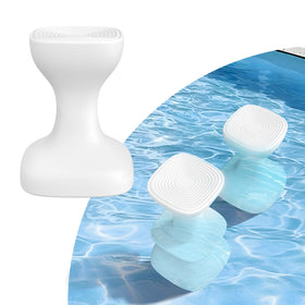 OceanaFlow 24-inch pool stool ready for instant setup beside the water
