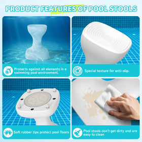 OceanaFlow white finish complements upscale pool decor and styles