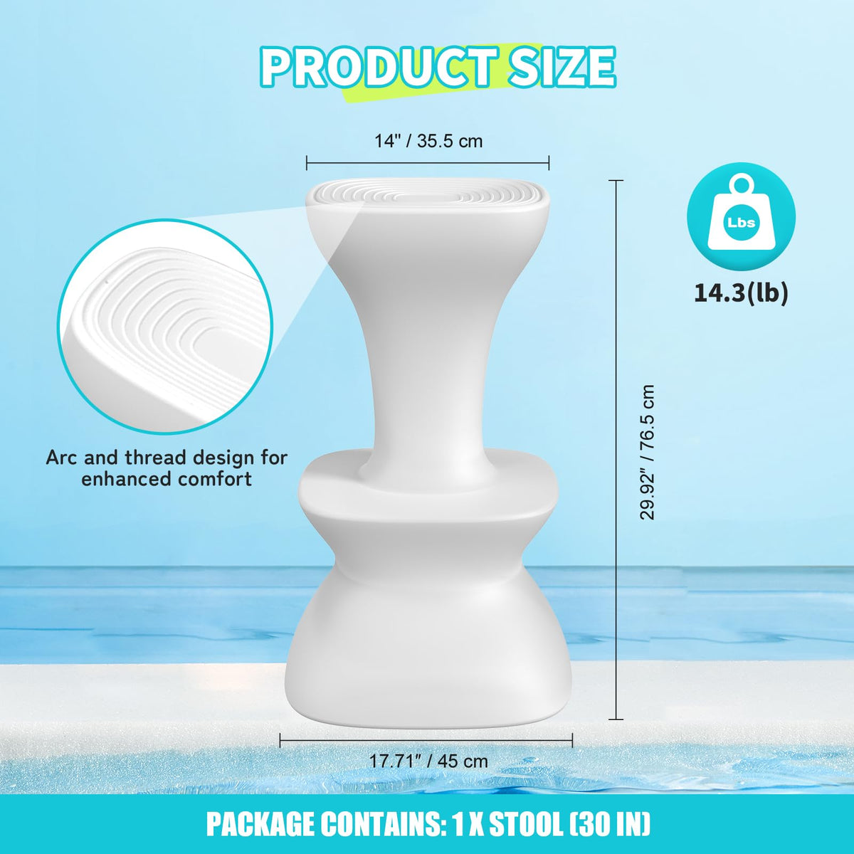OceanaFlow all-weather UV-resistant material resists chlorine and sun