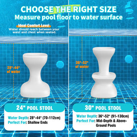 OceanaFlow adjustable feet with rubber tips protect vinyl liners