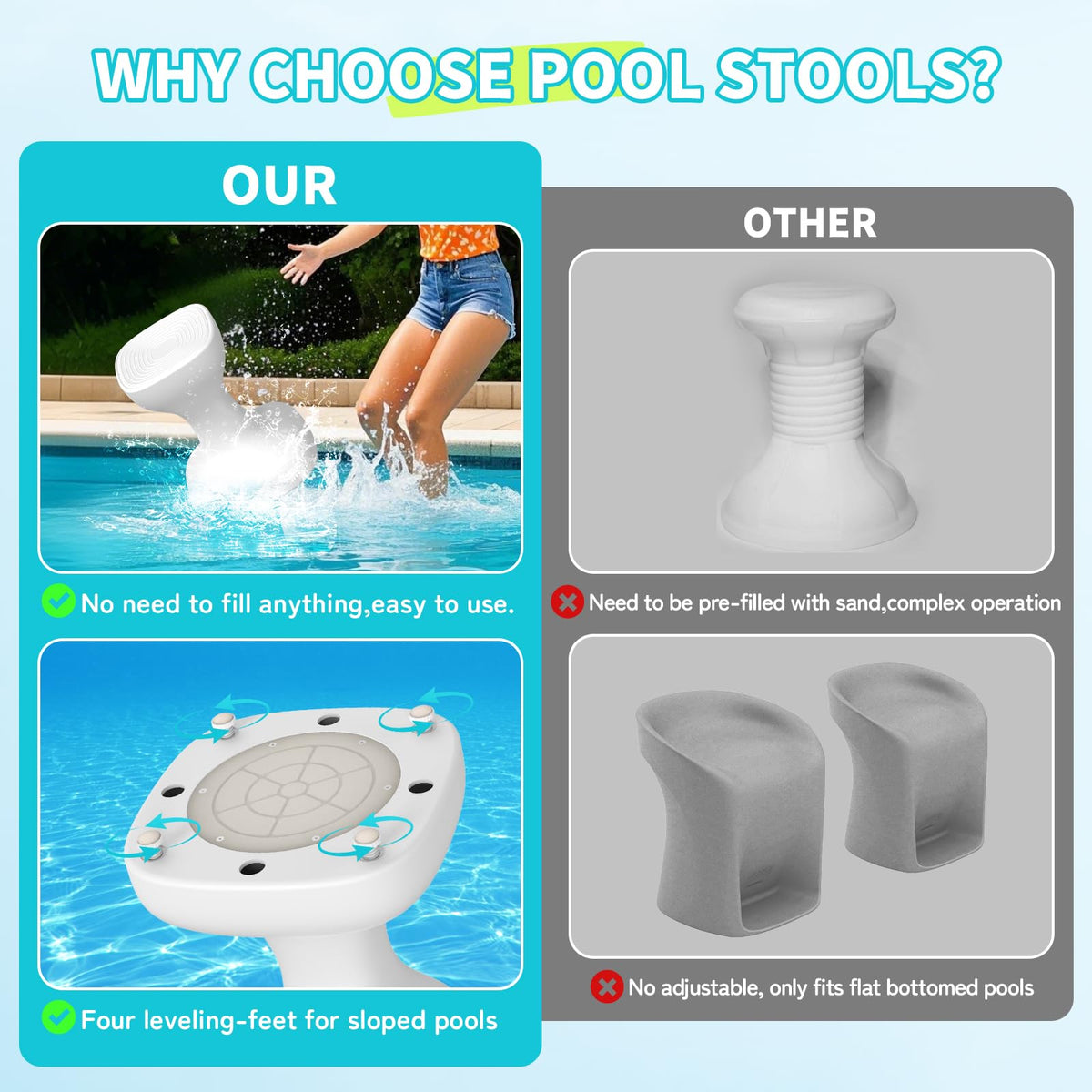 OceanaFlow white finish adds upscale poolside style