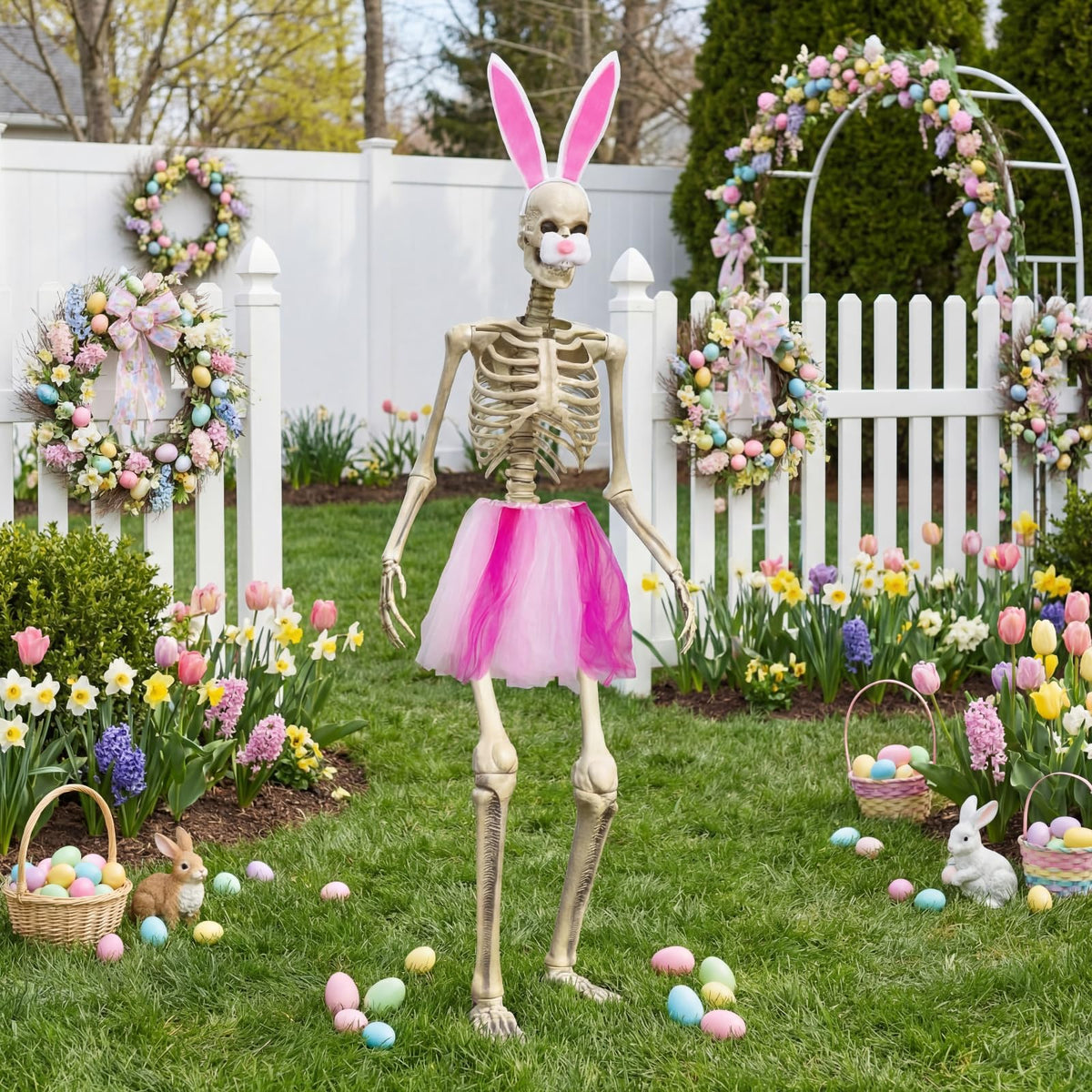 OceanCamel outdoor-ready materials keep color bright on giant skeleton display.