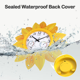 OCEST 24-inch outdoor clock sealed back protects against rain and dust.