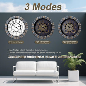 OCEST versatile clock as decorative focal point for garden and porch spaces.