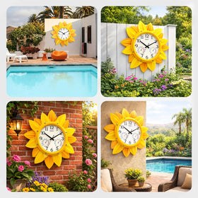OCEST outdoor clock thermometer and hygrometer display for at-a-glance climate monitoring.