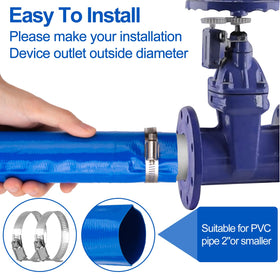 OCGIG heavy-duty discharge hose withstands outdoor weather for long-lasting use.