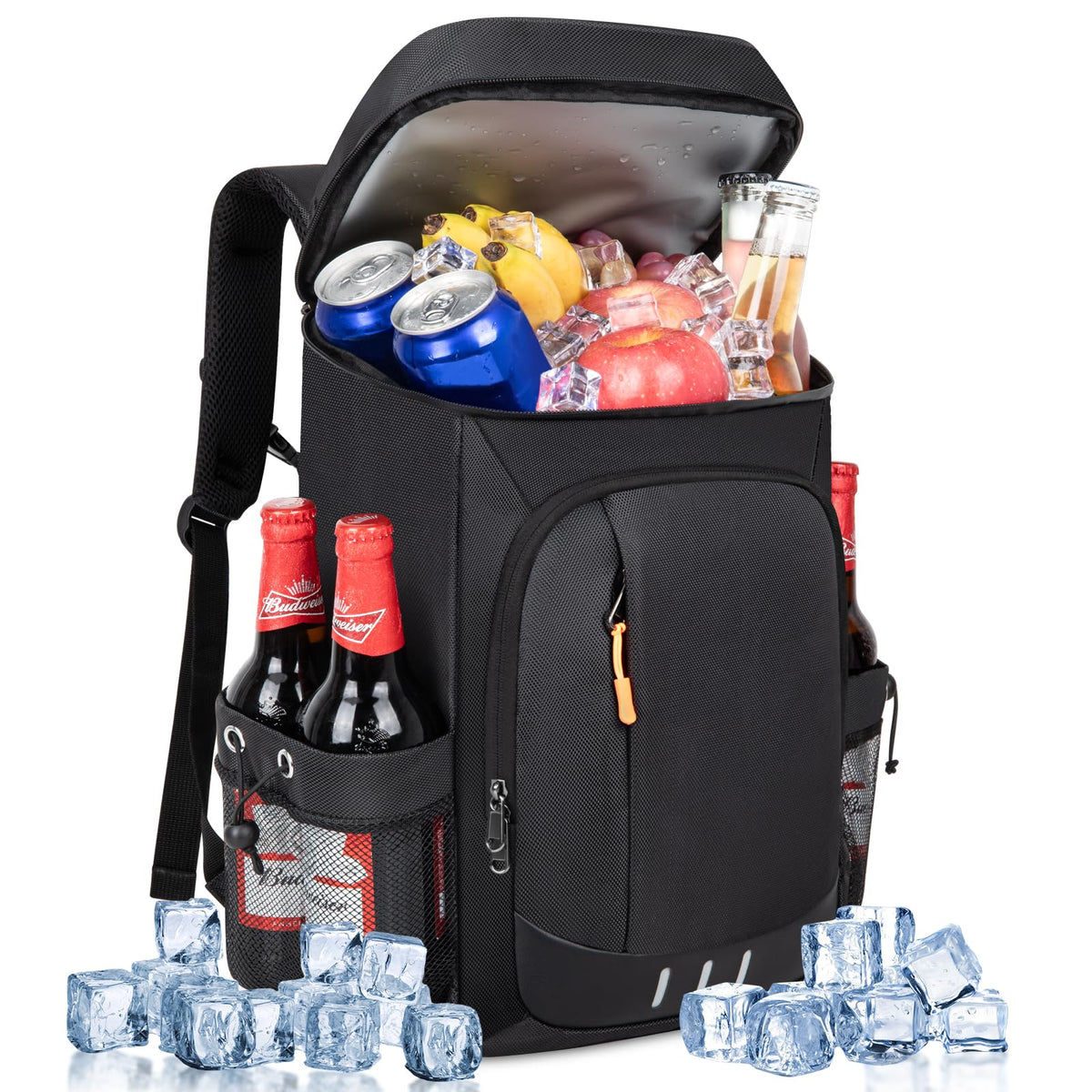 OCKLILY cooler backpack showing 40-can capacity for outdoor picnics.