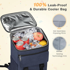 OCKLILY cooler backpack side pockets ideal for tall beverages while on the go