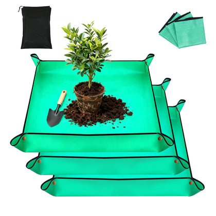 OCMML 3Packs Repotting Mat on a clean desk for tidy indoor potting.