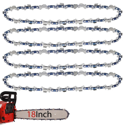 O-CONN 4-pack 18in chainsaw chain packaging ready for quick replacement.